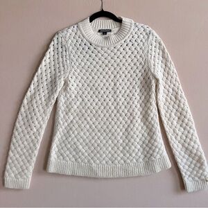 Tommy Hilfiger Ivory Wool Mohair‎ Blend Knit Sweater in Small